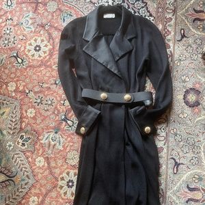 St John Black knit dress
